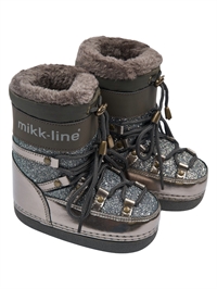 Mikk-line - Glitter vinterstøvler - Dark shadow